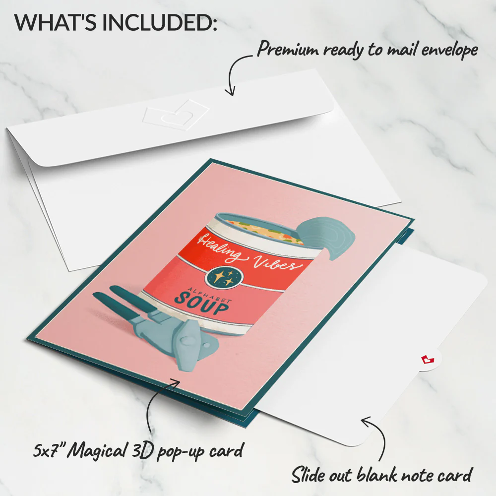 Get Well Soon Soup Pop-Up Card - Image 5