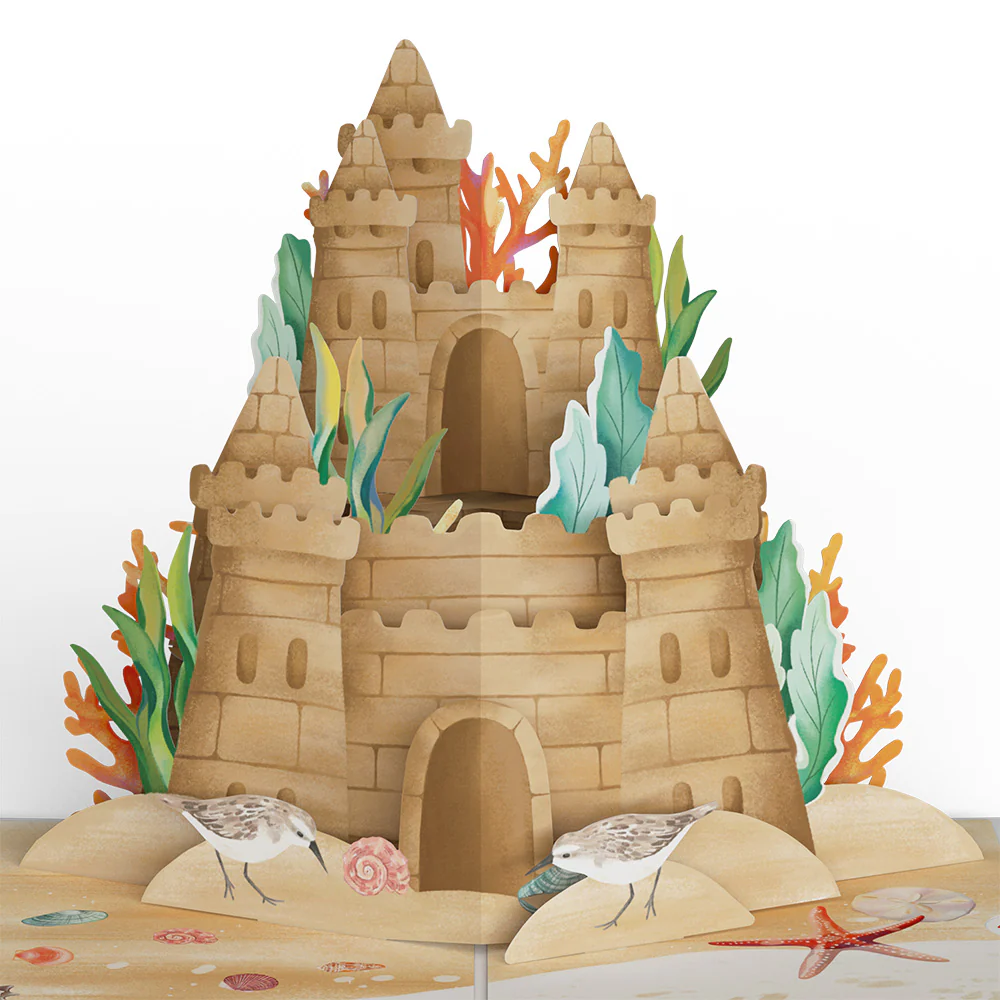 Seaside Sandcastle Thinking of You Pop-Up Card and Sentiment Set - Image 3